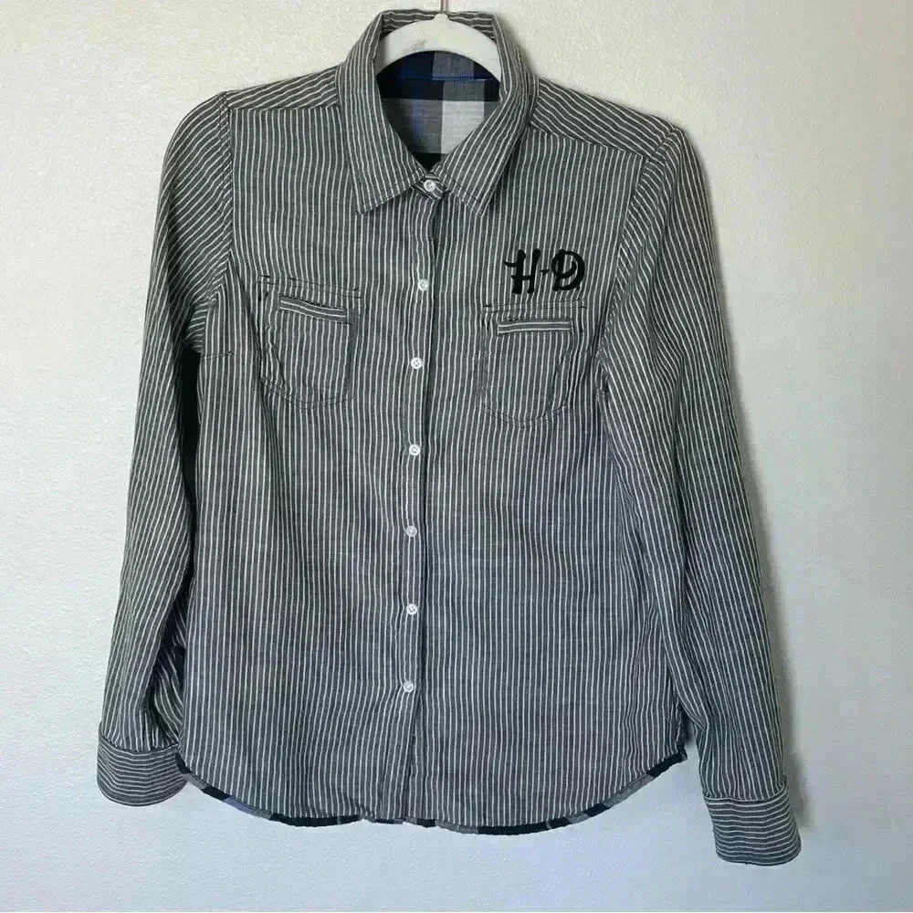 Harley Davidson Reversible Button Down - Picture 4 of 11